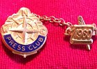 Press Club Pin, 1960: The "Press Club" was the name assumed by the members of the Journalism Class who wished to stay on a second year. The club name was formalized for the school year 1960-1961 but not used in subsequent years.